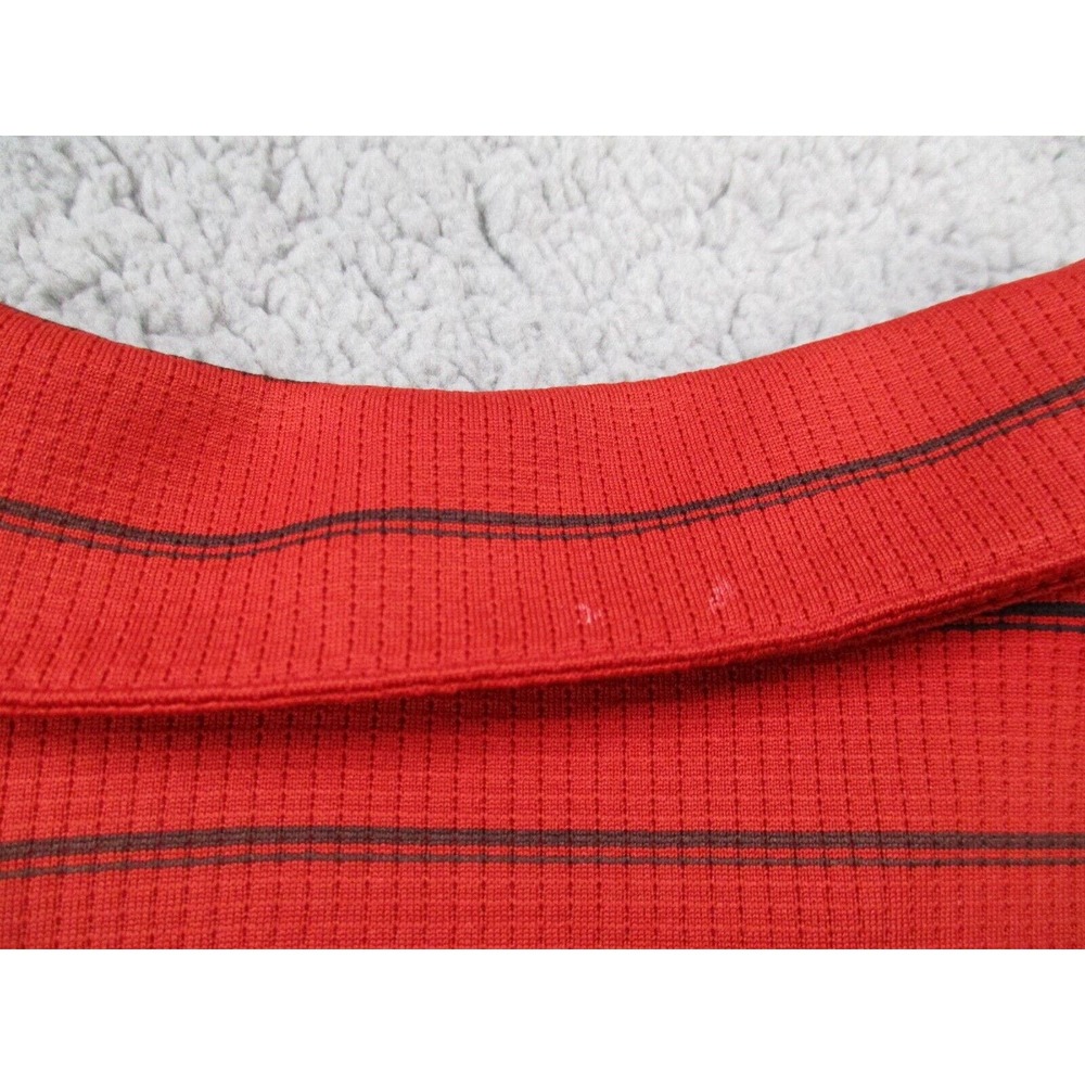 Nike Polo Shirt Mens XL Red Striped Short‎ Sleeve Performance Activewear Golf - Picture 7 of 12
